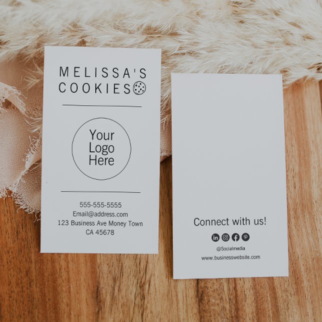 Simple Brand Ready Bakery Vertical Business Card (Creator Uploaded)