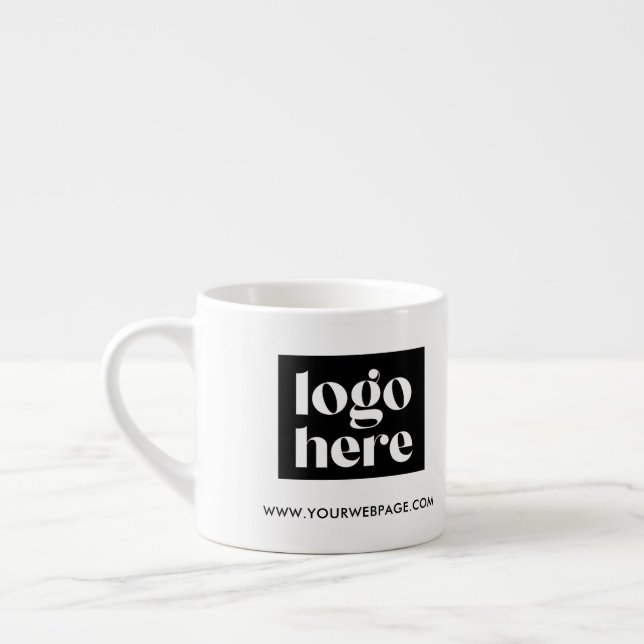 Simple Branded Business Logo Espresso Mug (Left)