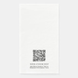Simple Branded Custom QR Code Business Promotional Napkin