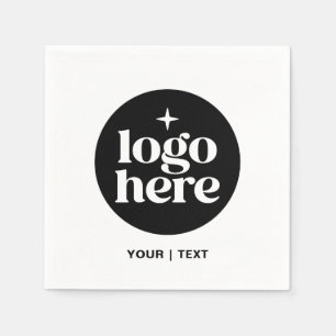 Simple Branded Custom Text & Logo Napkin