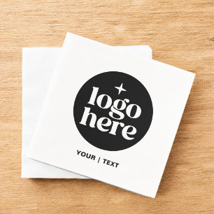 Simple Branded Custom Text Logo Napkin
