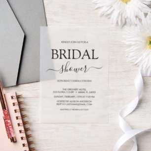  Simple Bridal Shower  Vellum Invitations