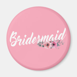 Simple Bridesmaid Wedding Calligraphy Magnet