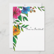 Simple Bright Flower Spring Summer Wedding QR code
