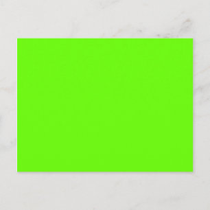Simple Bright Lime Green Blank Postcard