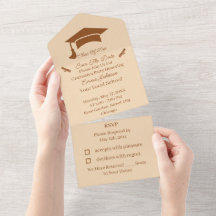 Simple Brown And Beige Personalised Save The Date