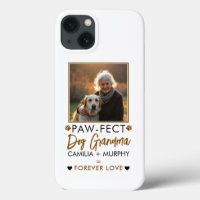 Simple Brown & Black Text Dog Grandma Photo