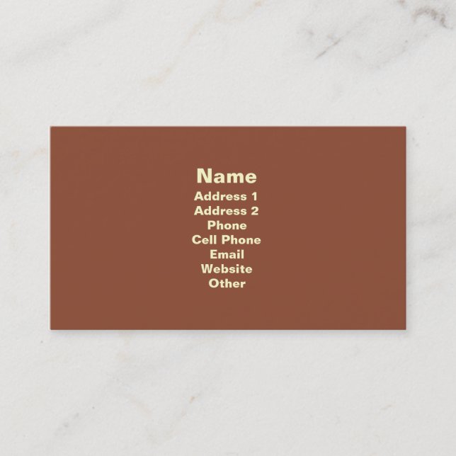 Simple Brown Business Card (Front)