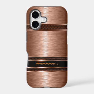 Simple Brown Copper Tones Metallic Look