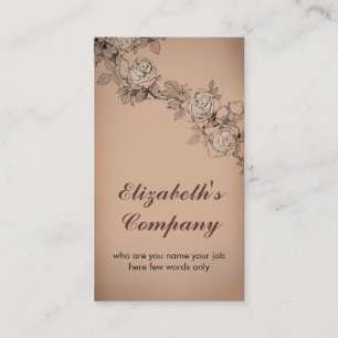 simple brown elegant vintage business card