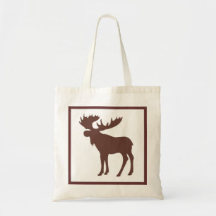 Simple brown moose theme reusable bag