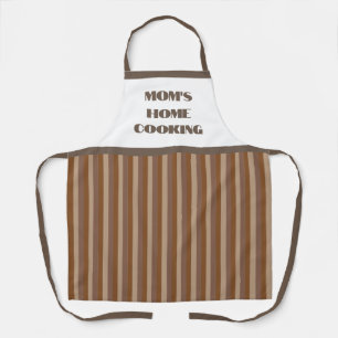 Simple Brown Stripe Mum's Home Cooking Apron