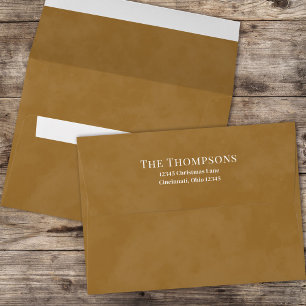 Simple Brown Tan Watercolor Minimalist Plain Envelope