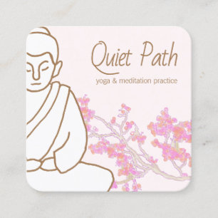 Simple Buddha Meditation Yoga Teacher Square Business Card