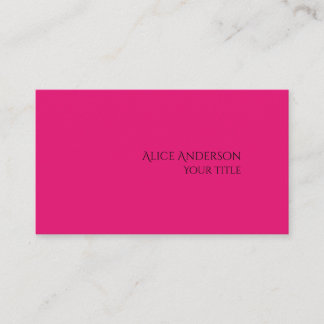 Simple Budget Create Your Own Pink Business Card
