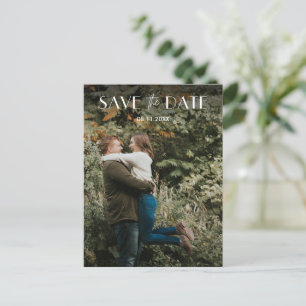 Simple Budget Photo Wedding Save the Date Announcement Postcard