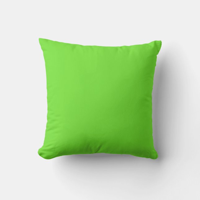 Simple Budget Solid Colour Neon Green Fluorescent Cushion (Front)