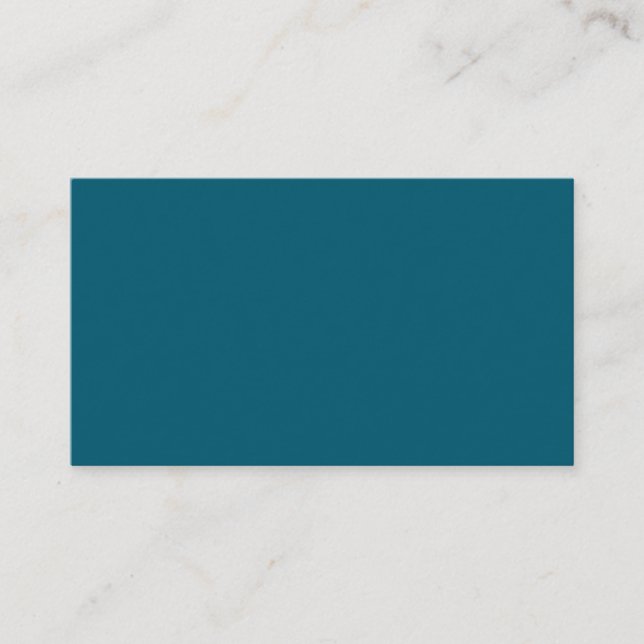 Simple Budget Solid Colour Teal  Business Card (Front)