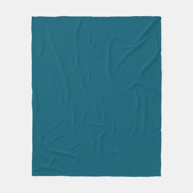 Simple Budget Solid Colour Teal  Fleece Blanket (Front)
