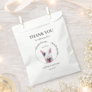 Simple Bull Terrie Dog Wedding Thank You Favour Ba Bags