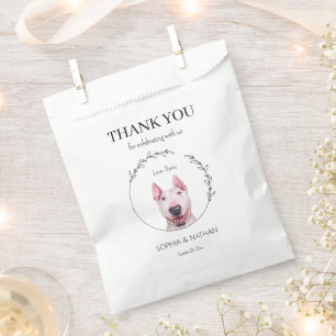 Simple Bull Terrie Dog Wedding Thank You Favour Ba Bags