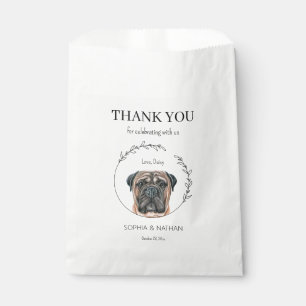 Simple Bullmastiff Wedding Thank You Favour Bag