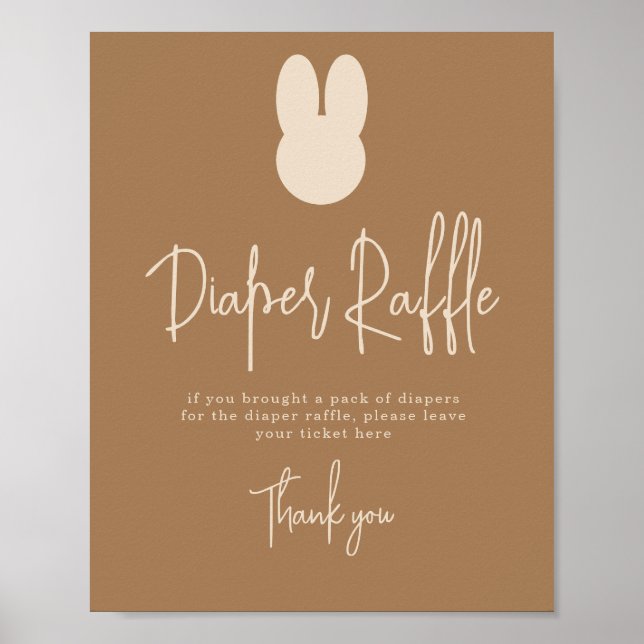 Simple Bunny Diaper Raffle game  Poster (Front)