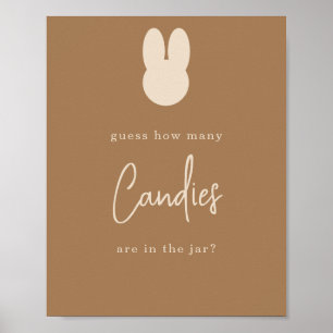 Simple Bunny How many candies Poster