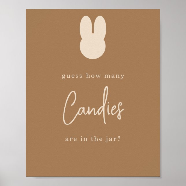 Simple Bunny How many candies Poster (Front)