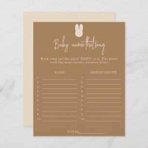 Simple bunny Name that song baby shower game