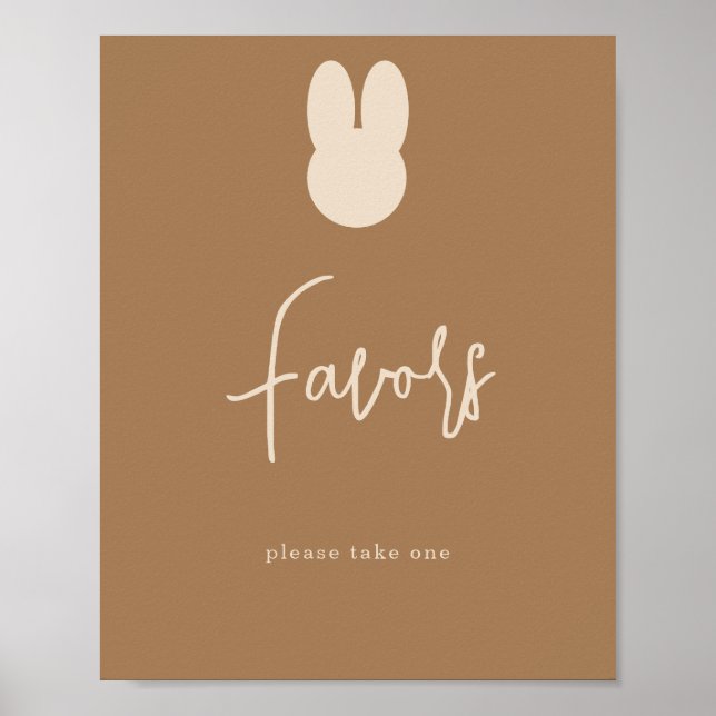Simple Bunny Thank you / Favours  Poster (Front)