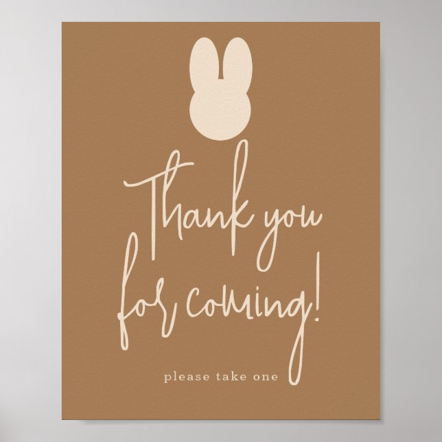 Simple Bunny Thank you for coming Poster (Front)