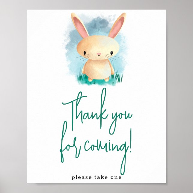 Simple Bunny Thank you for coming Poster (Front)