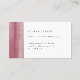 Simple Burgundy Watercolor Business Card