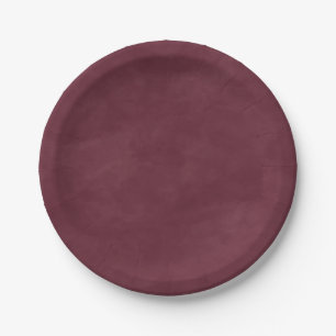 Simple Burgundy Wine Colour Editable Watercolor Paper Plate