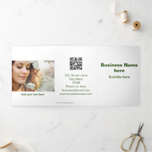 simple business add your name text menu brochure