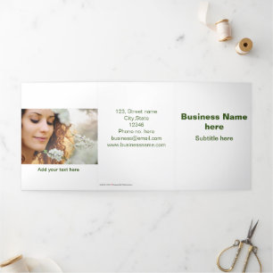 simple business add your name text menu brochure