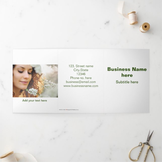 simple business add your name text menu brochure (Outside)