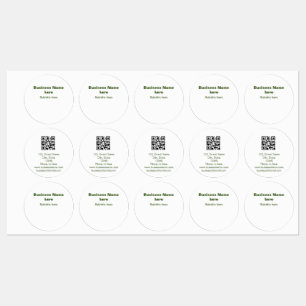 simple business add your name text q r code