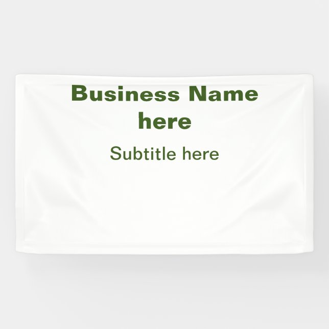 simple business add your name text q r code banner (Horizontal)