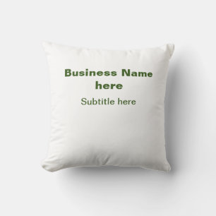 simple business add your name text q r code cushion