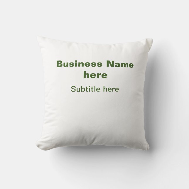 simple business add your name text q r code cushion (Front)