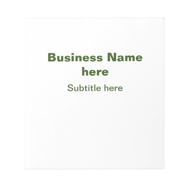 simple business add your name text q r code notepad (Front)