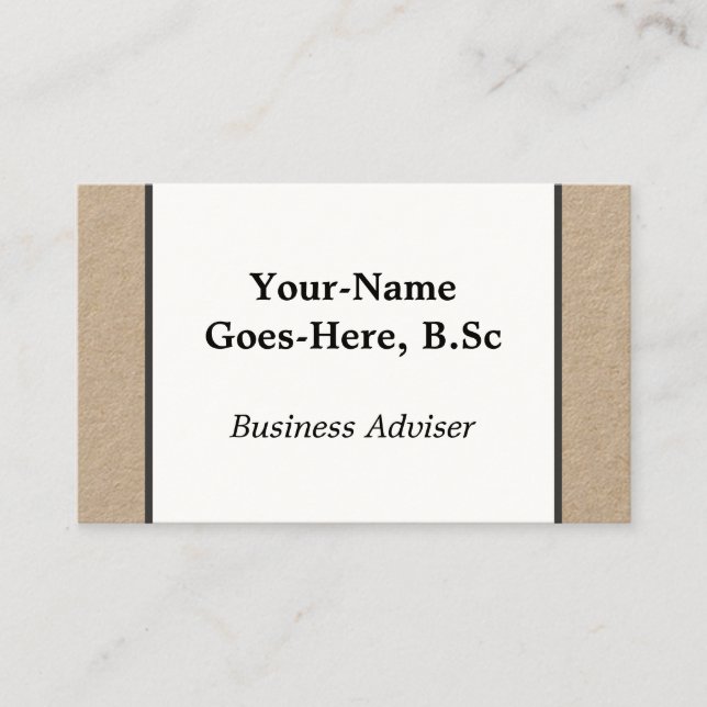 Simple Business Adviser Business Card (Front)