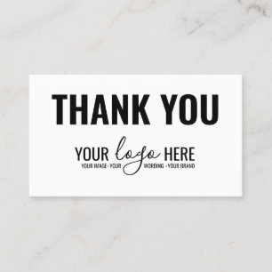 Simple Business Branding Company Logo Thank You Card