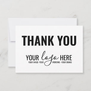 Simple Business Branding Company Logo Thank You Card