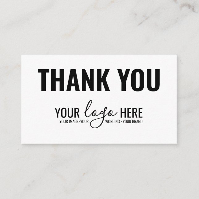 Simple Business Branding Company Logo Thank You Enclosure Card (Front)