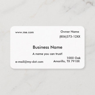 Simple Business Card