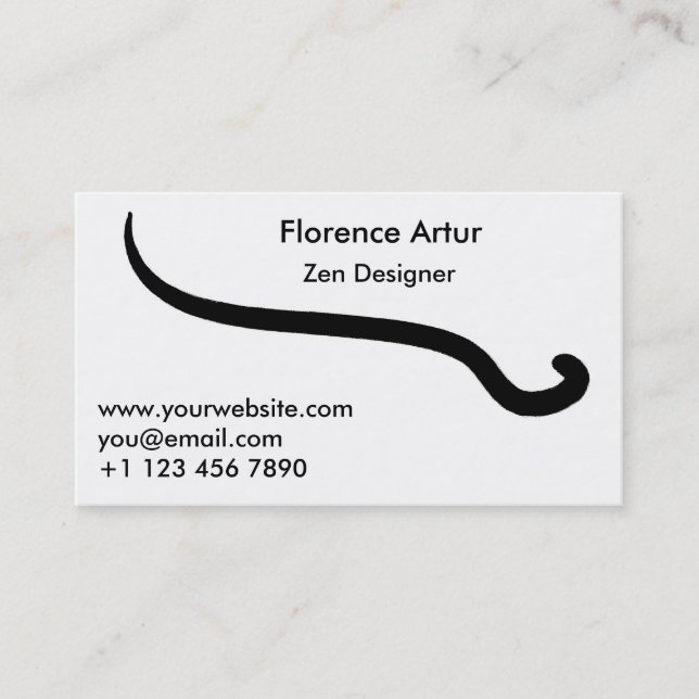 Simple Business Card Black & White Ink (Front)