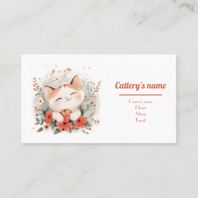 Simple Business Card For Caterry  (Front)